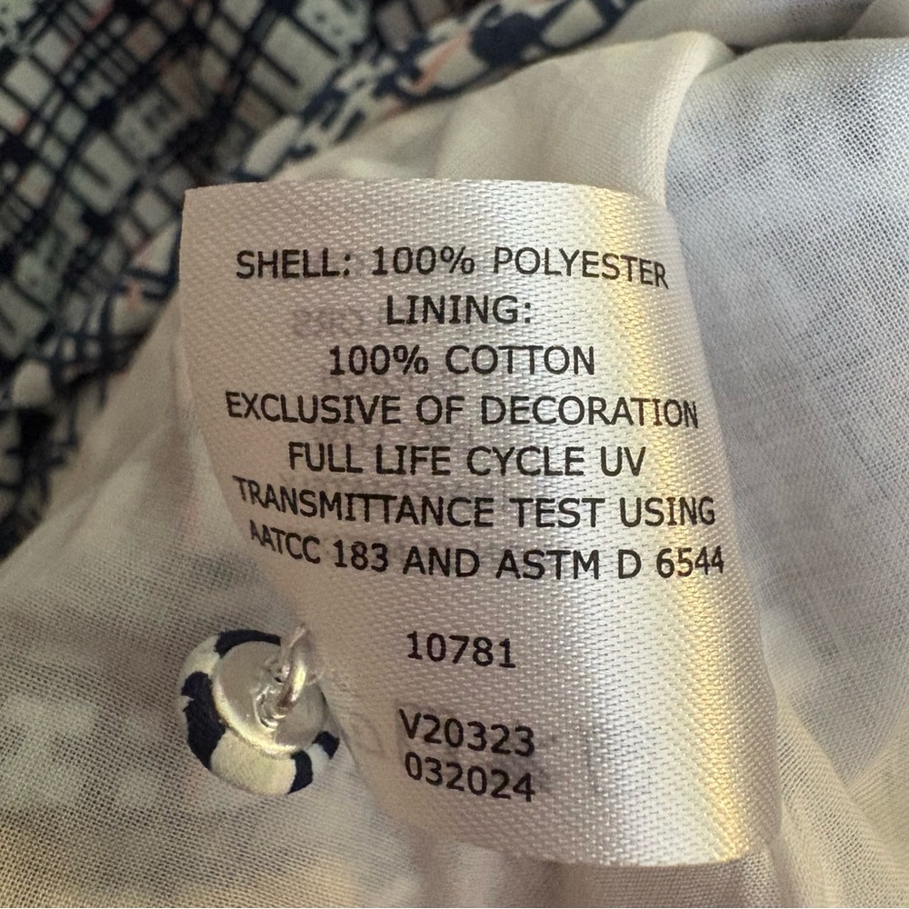 Coolibar NWT Handkerchief Hem Blue and White Dress - Picture 9 of 14